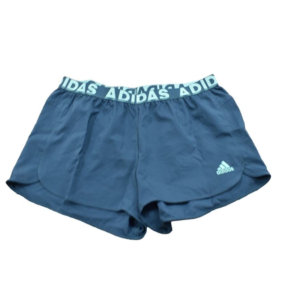 Adidas Women's Green Athletic Shorts, Size S - Polyester Climalite Gym Run